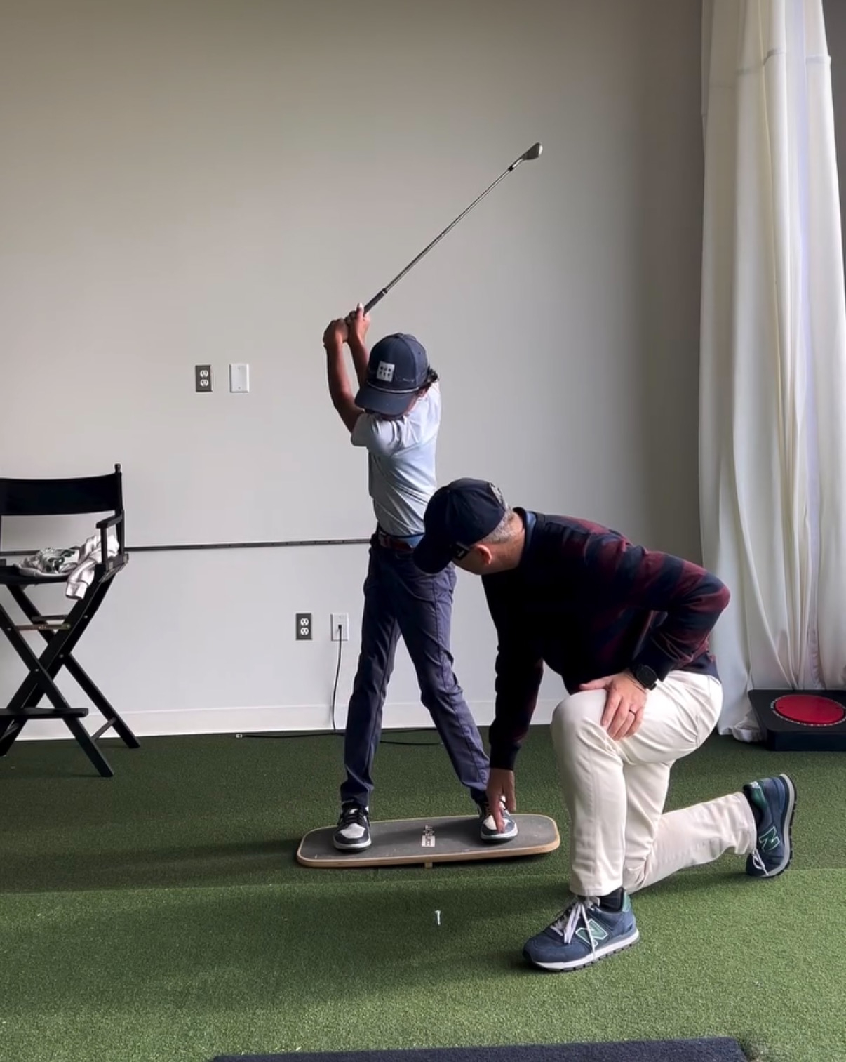 Junior golfer competitive training